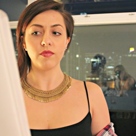 :: Stella & Dot Gold Tansy Fringe Collar Necklace - Picture 4 of 9